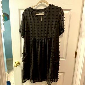 Black mini dress, Amazon brand. Women’s size Large
